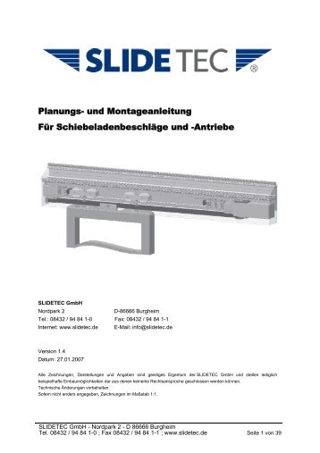 Slidetec Planungs- und Montageanleitung - Schoener-bauen24.de