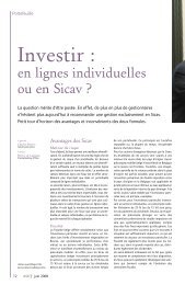 Investir : en lignes individuelles ou en Sicav? - Banque Degroof