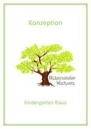 Konzeption Kindergarten Klaus - Gemeinde Klaus