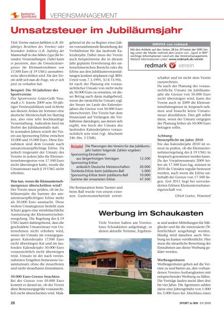 Sport in bw Nr. 01/10 - Badischer Sportbund Nord ev