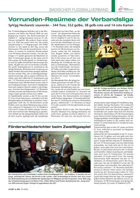 Sport in bw Nr. 01/10 - Badischer Sportbund Nord ev