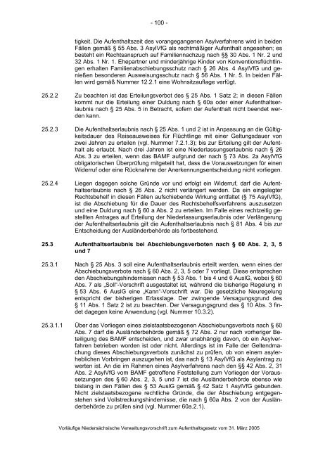 Anwendungshinweise zum Aufenthaltsgesetz - Pro Asyl