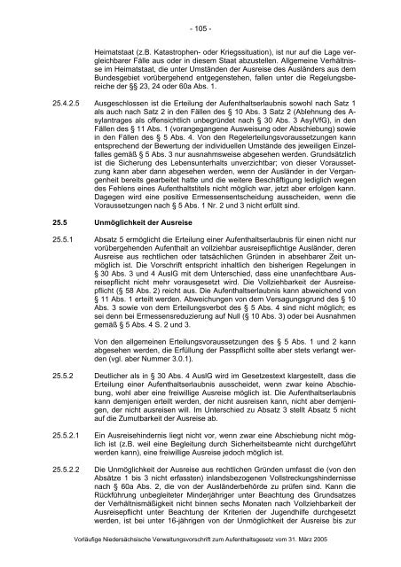 Anwendungshinweise zum Aufenthaltsgesetz - Pro Asyl