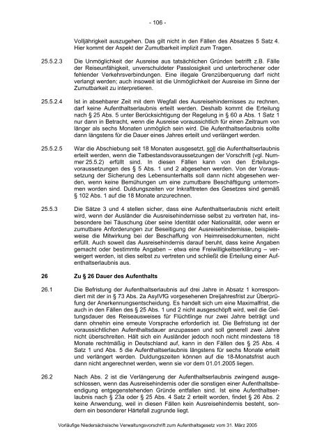 Anwendungshinweise zum Aufenthaltsgesetz - Pro Asyl