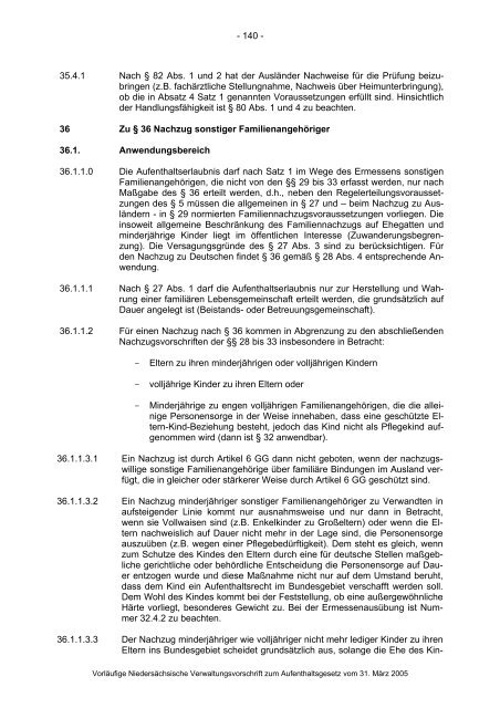 Anwendungshinweise zum Aufenthaltsgesetz - Pro Asyl