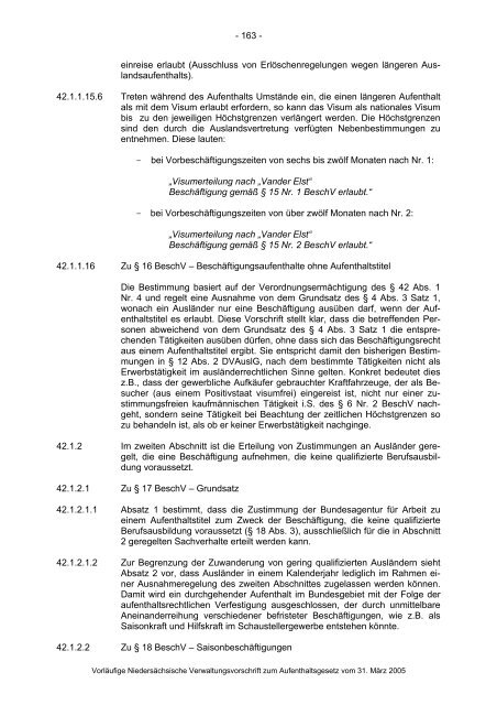 Anwendungshinweise zum Aufenthaltsgesetz - Pro Asyl