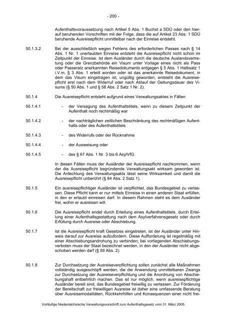 Anwendungshinweise zum Aufenthaltsgesetz - Pro Asyl