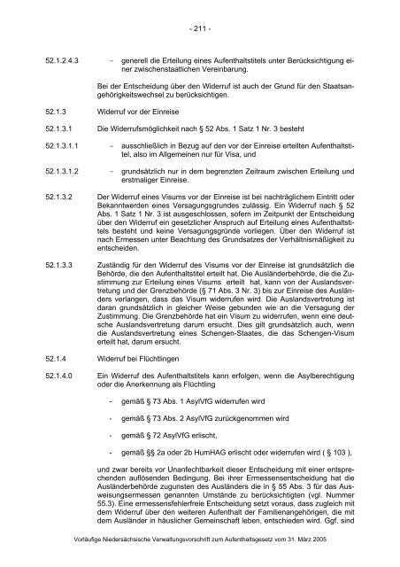 Anwendungshinweise zum Aufenthaltsgesetz - Pro Asyl