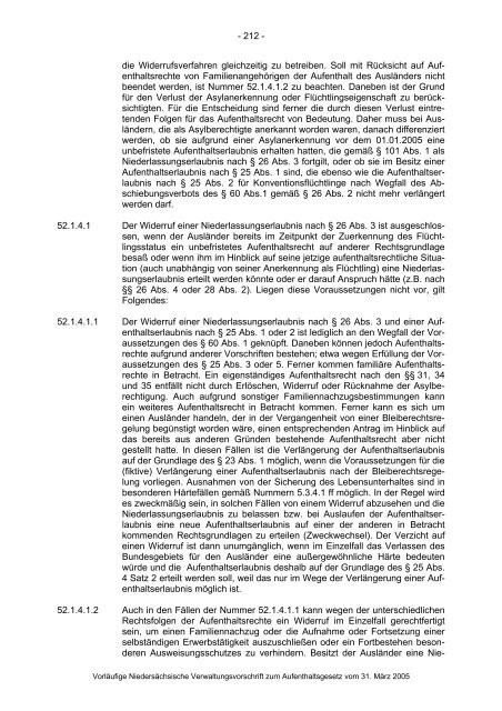 Anwendungshinweise zum Aufenthaltsgesetz - Pro Asyl