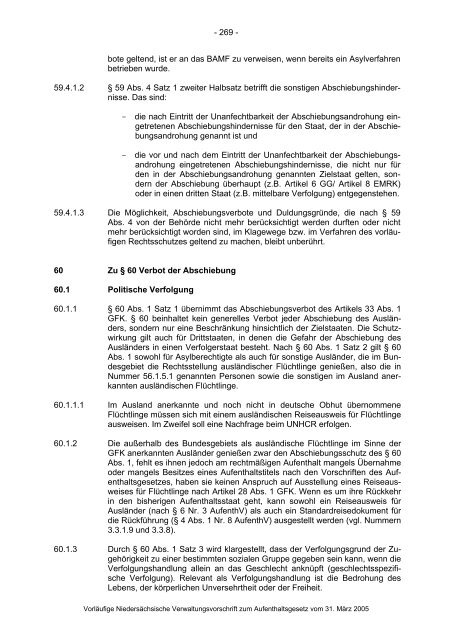 Anwendungshinweise zum Aufenthaltsgesetz - Pro Asyl