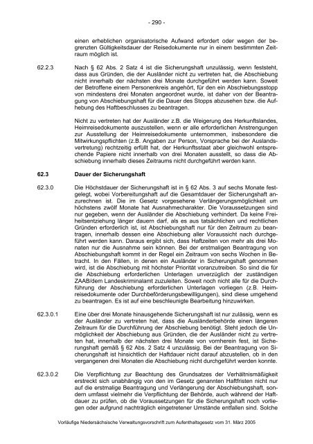 Anwendungshinweise zum Aufenthaltsgesetz - Pro Asyl