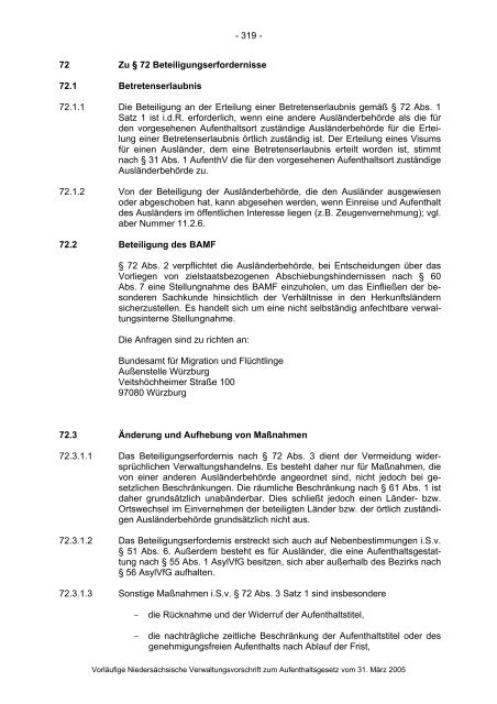 Anwendungshinweise zum Aufenthaltsgesetz - Pro Asyl