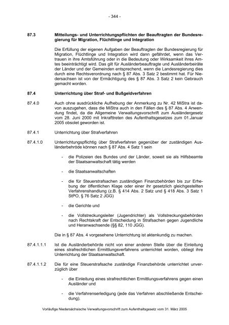 Anwendungshinweise zum Aufenthaltsgesetz - Pro Asyl