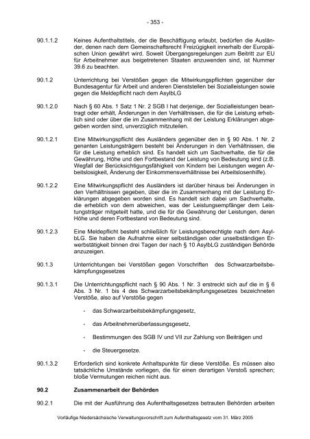 Anwendungshinweise zum Aufenthaltsgesetz - Pro Asyl