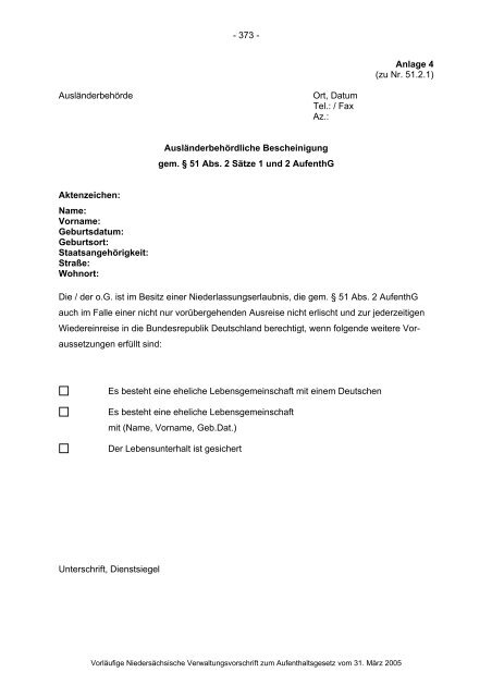 Anwendungshinweise zum Aufenthaltsgesetz - Pro Asyl