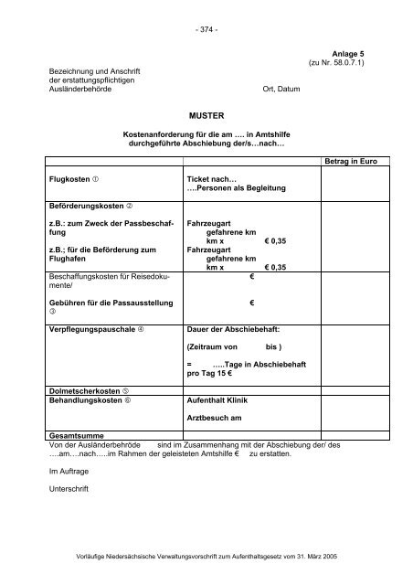 Anwendungshinweise zum Aufenthaltsgesetz - Pro Asyl