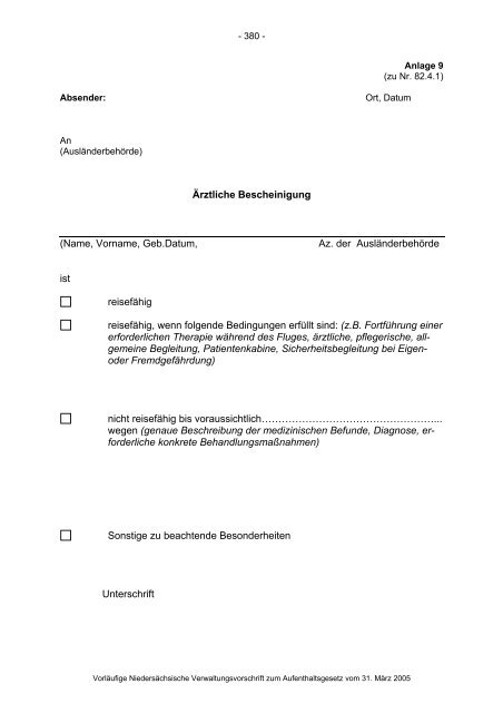 Anwendungshinweise zum Aufenthaltsgesetz - Pro Asyl