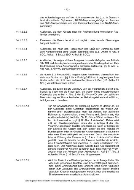 Anwendungshinweise zum Aufenthaltsgesetz - Pro Asyl