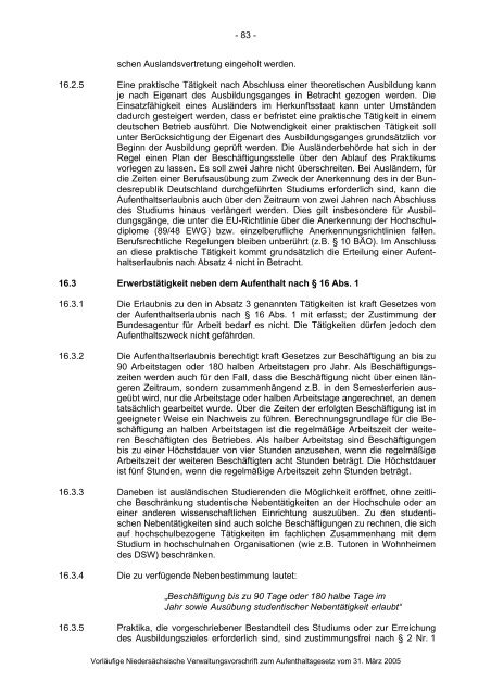 Anwendungshinweise zum Aufenthaltsgesetz - Pro Asyl