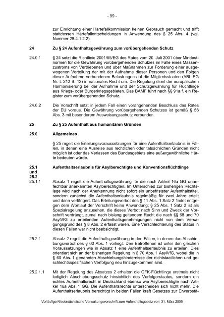 Anwendungshinweise zum Aufenthaltsgesetz - Pro Asyl