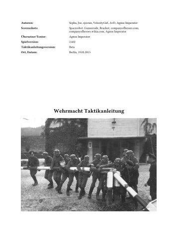Wehrmacht Taktikanleitung - HQ CoH