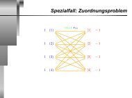 Spezialfall: Zuordnungsproblem