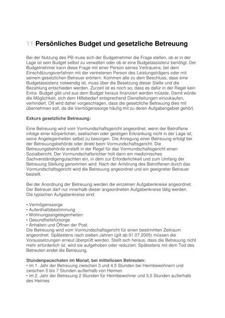 11 Personliches Budget Und Gesetzliche Betreuung