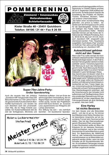 Nr. 449 – November 2006-2 - Blickpunkt Quickborn