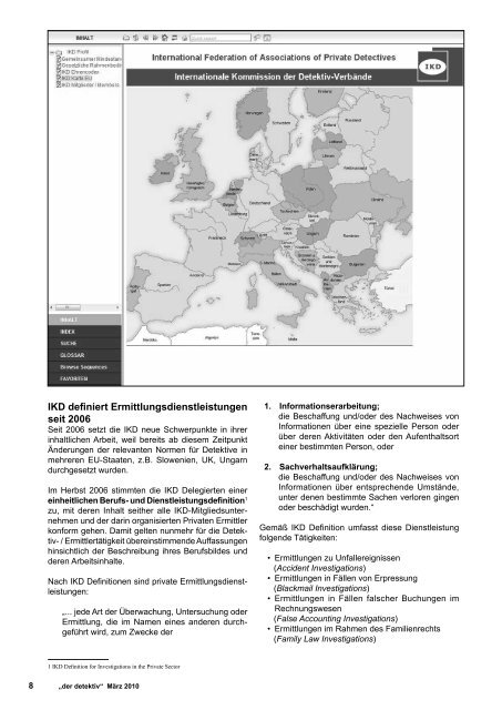 kompendium für private ermittler in europa - Der Detektiv