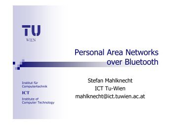 Personal Area Networks over Bluetooth