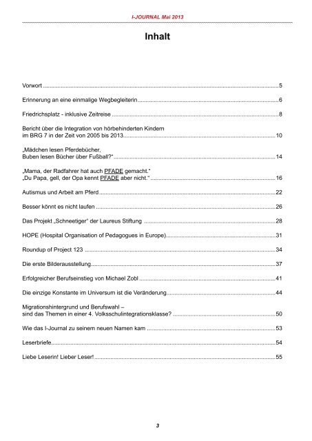 Integrationsjournal Mai 2013 - Lehrerweb