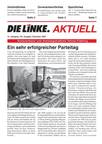 Ausgabe Dezember 07 - DIE LINKE. Teltow-Fläming