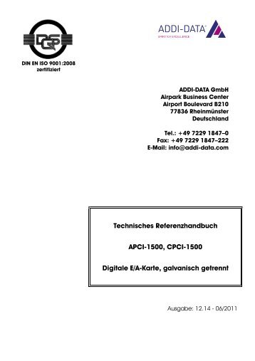 Handbuch (pdf) - ADDI-DATA