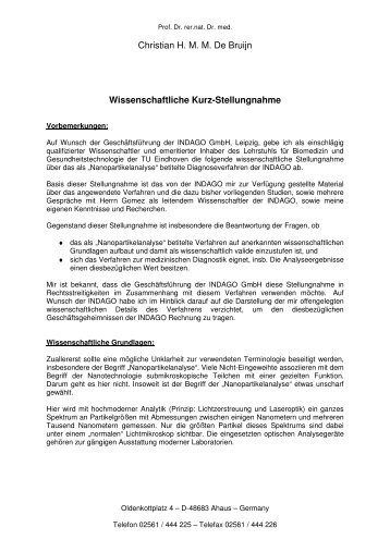 Christian H. M. M. De Bruijn Wissenschaftliche Kurz ... - transgallaxys