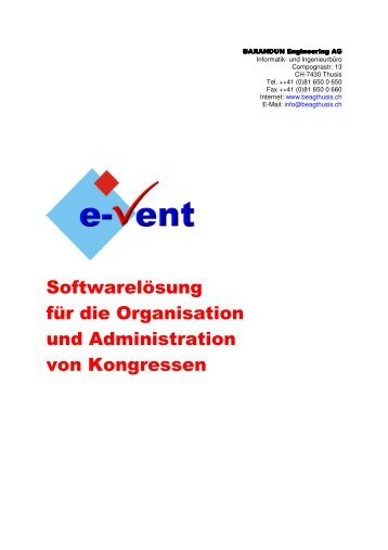 Softwarelösung für die Organisation und Administration von ...