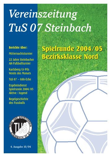 Ausgabe September 2004 - TuS Steinbach 07 - TUS 07 Steinbach