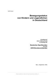 Bewegungsstatus von Kindern und Jugendlichen in Deutschland