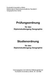 Prüfungsordnung Studienordnung - Geographisches Institut