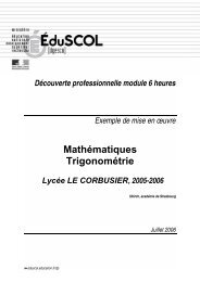 Mathématiques - Trigonométrie - Ministère de l'Éducation nationale