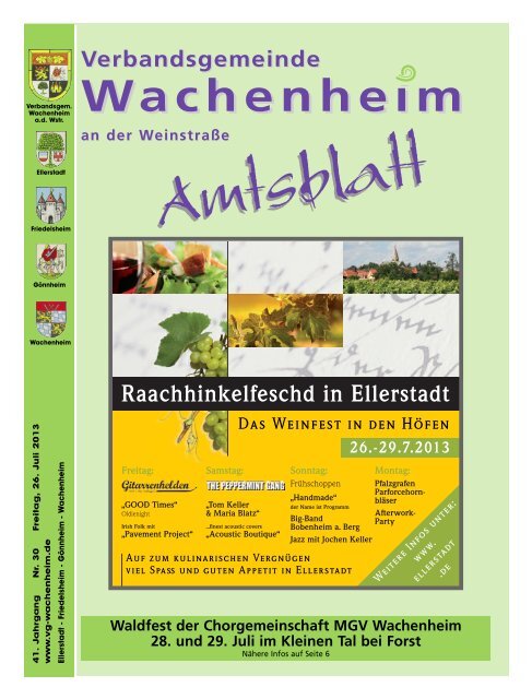 Amtsblatt - Verbandsgemeinde Wachenheim