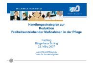 Handlungsstrategien zur Reduktion Freiheitsentziehender - Bayern