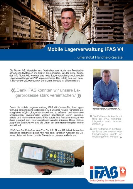 zur mobilen Lagerverwaltung iFAS V4 - iFAS ERP System | Info ...