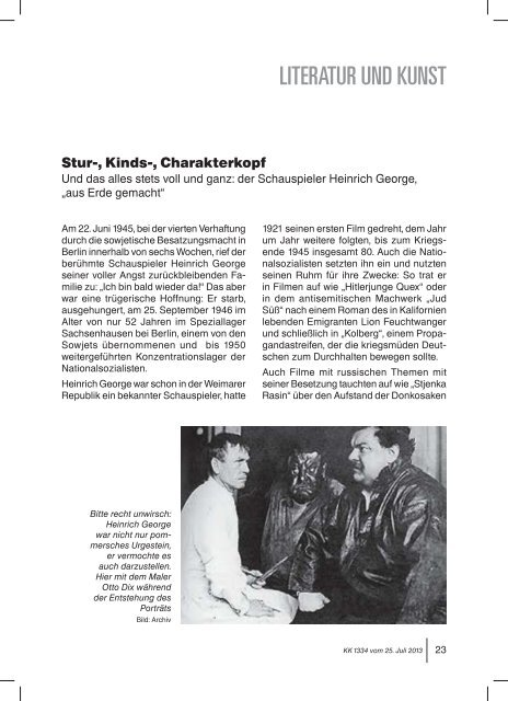 Ausgabe 1334 als PDF zum Download - Kulturportal West Ost