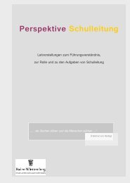 Perspektive Schulleitung - Staatliches Schulamt Nürtingen