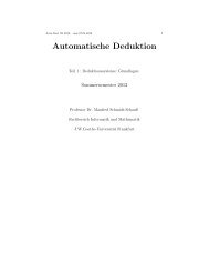 Automatische Deduktion - Goethe-Universität