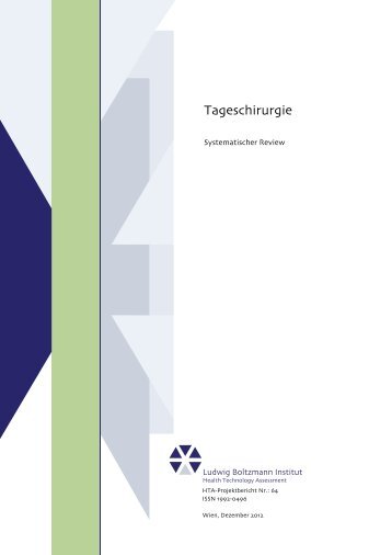 Tageschirurgie - Repository of the LBI-HTA - Ludwig Boltzmann ...