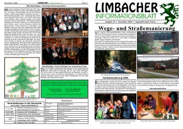 INFORMATIONSBLATT - Gemeinde Limbach bei Neudau
