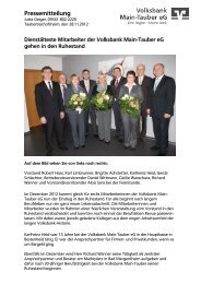 Dienstälteste Mitarbeiter gehen in den Ruhestand - Volksbank Main ...