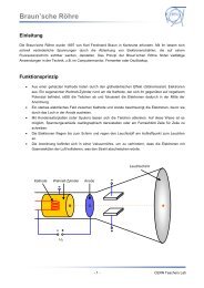 Braun'sche Röhre - CERN Teaching Materials