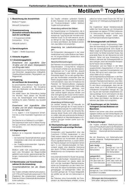 Motilium domperidon 1 mg